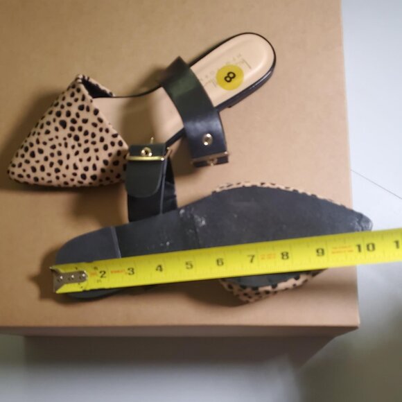 Nicole Miller HINDY Slip-on Flats Mules Pointy Toe Animal Print Sz 8 - Picture 10 of 16